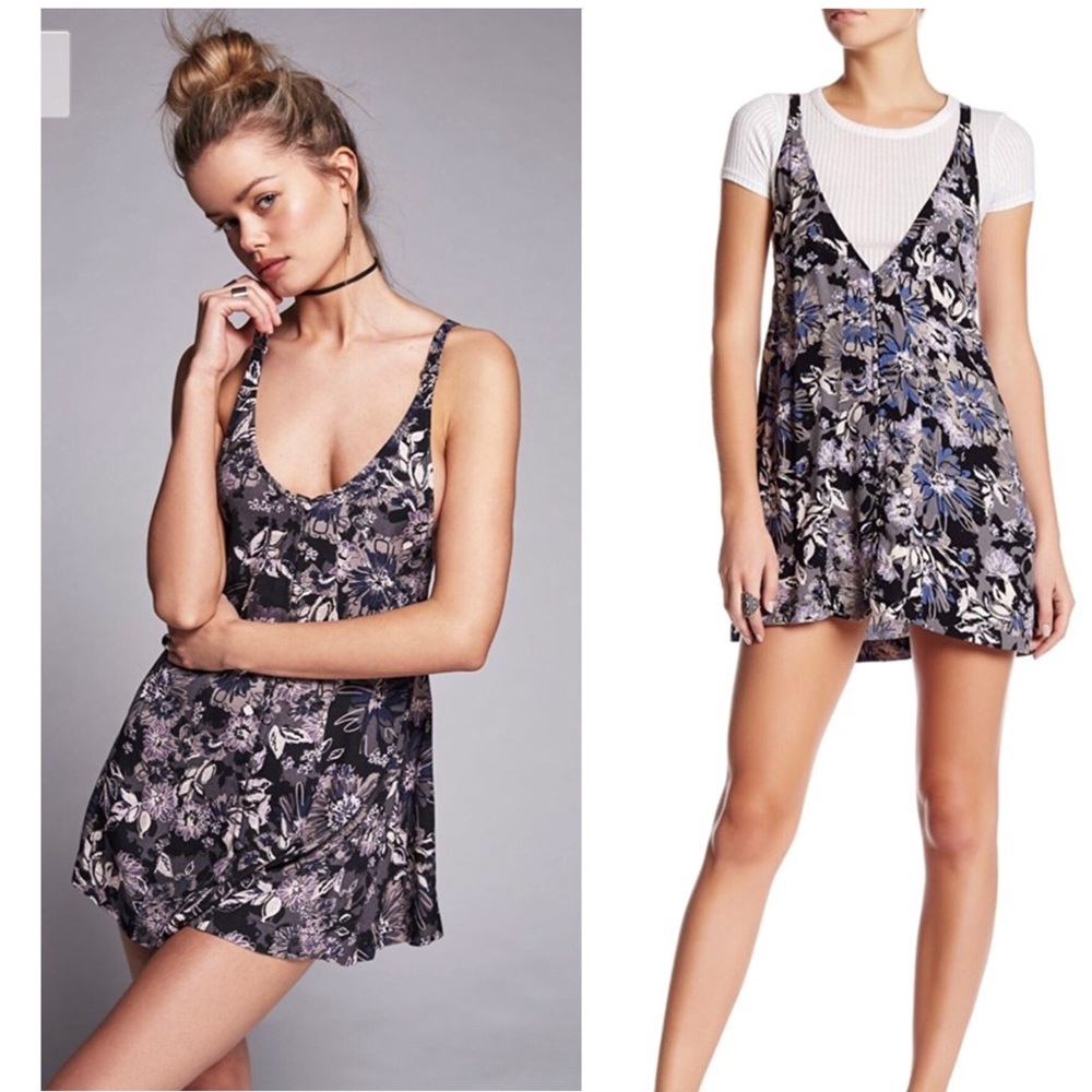 Free People Jump and Jive Print Jumper